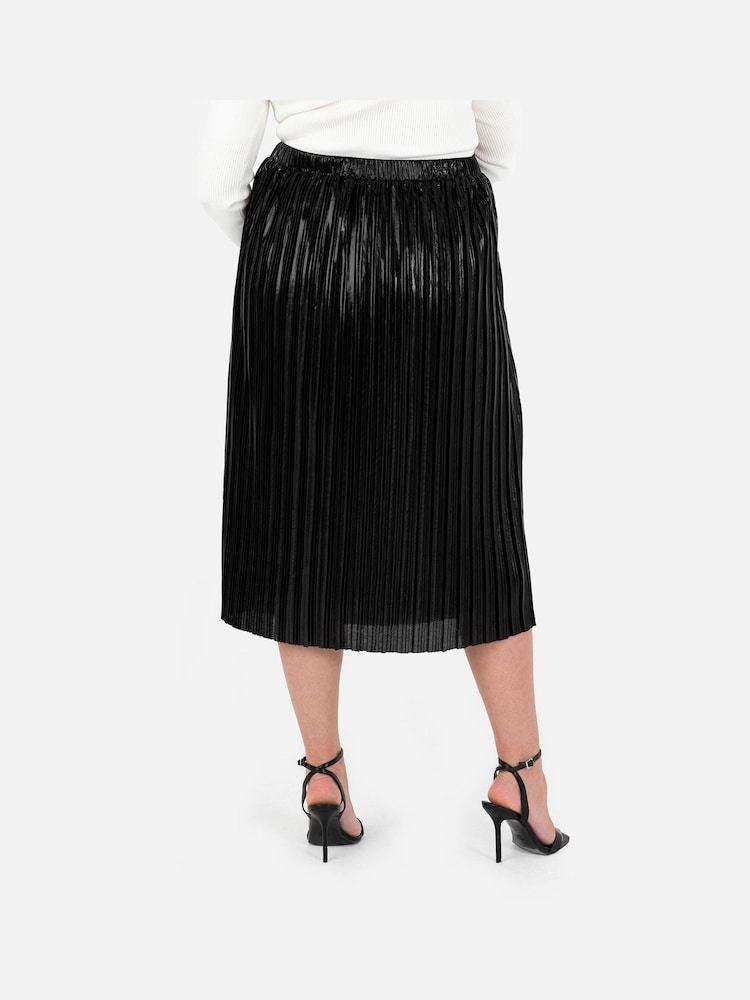 Lovedrobe Pleated Metallic Midi Skirt - Image 4 of 4