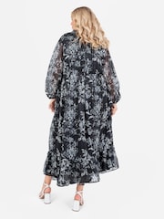 Lovedrobe Smock Maxi Black Dress With Neckline - Изображение 2 из 4