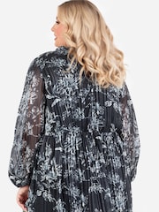 Lovedrobe Smock Maxi Black Dress With Neckline - Изображение 4 из 4
