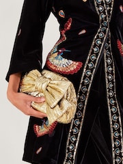 Monsoon Tone Übergroße Tasche mit Schleife in Metallic-Optik - Bild 1 von 4