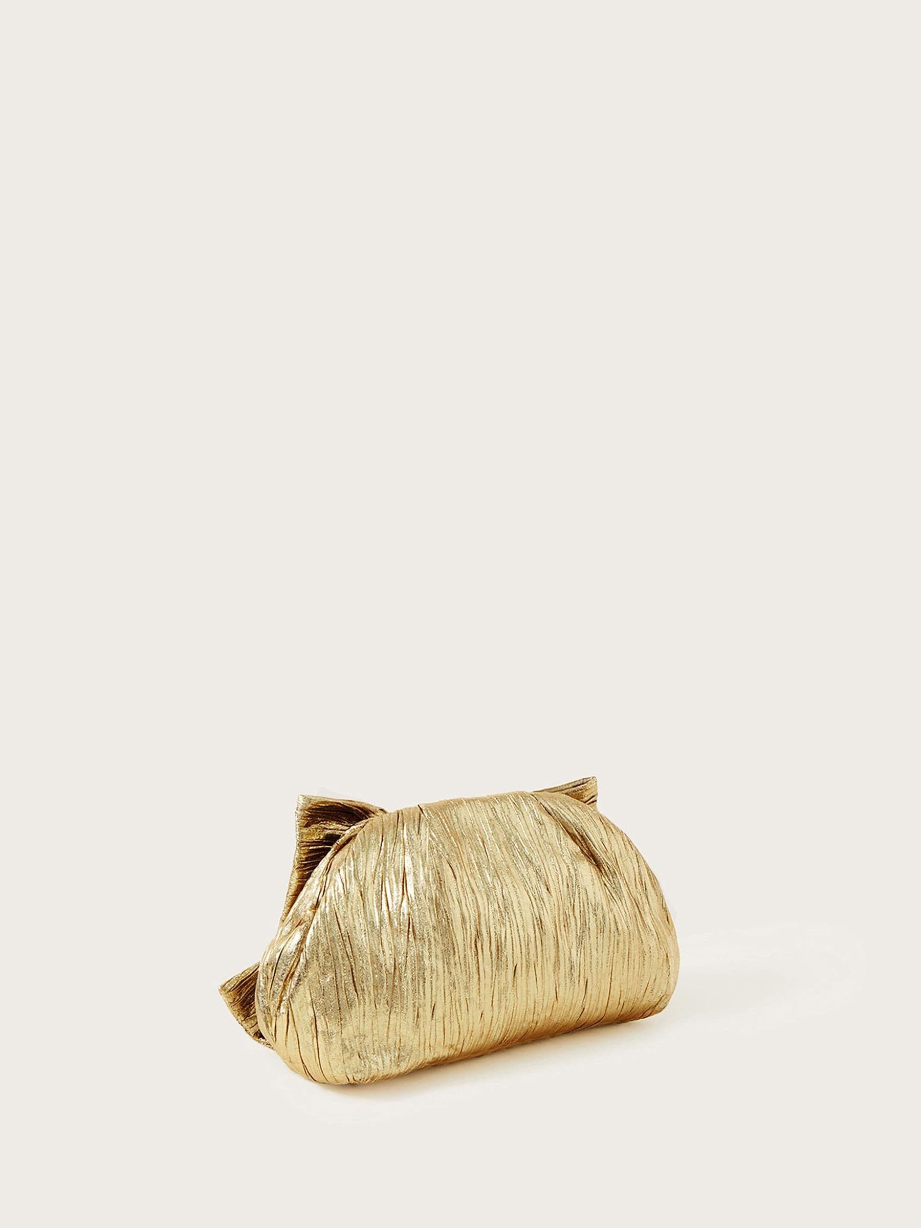 Buy Monsoon Gold Tone Oversized Bow Metallic Bag from Next Ireland