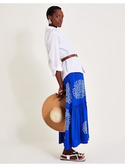 Monsoon Blue Meena Embroidered Dress - Image 3 of 6