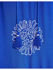 Monsoon Blue Meena Embroidered Dress - Image 6 of 6