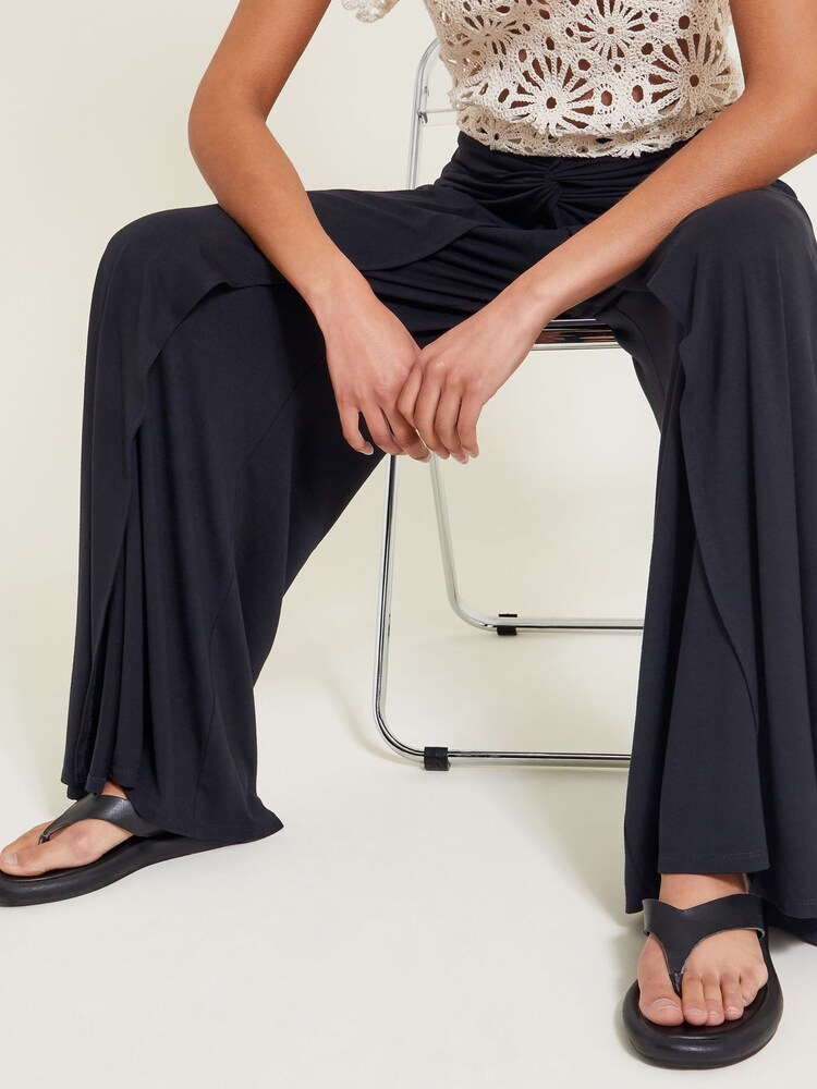 Monsoon Black Wanda Wrap Trousers - Image 3 of 9