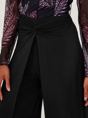 Monsoon Black Wanda Wrap Trousers - Image 4 of 9