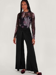 Monsoon Black Wanda Wrap Trousers - Image 5 of 9