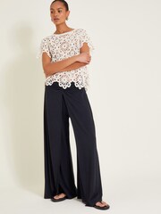 Monsoon Black Wanda Wrap Trousers - Image 6 of 9