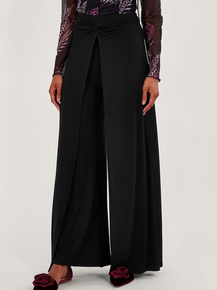 Monsoon Black Wanda Wrap Trousers - Image 7 of 9