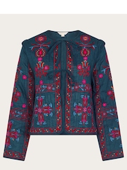 Monsoon Blue 100% Cotton Matilda Tie Jacket - Image 6 of 6