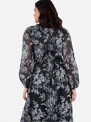 Lovedrobe Smock Maxi Black Dress With Neckline - Image 4 of 4
