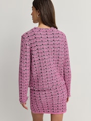 Pink Co-ord Smart Knitted Cardigan - Image 4 of 8