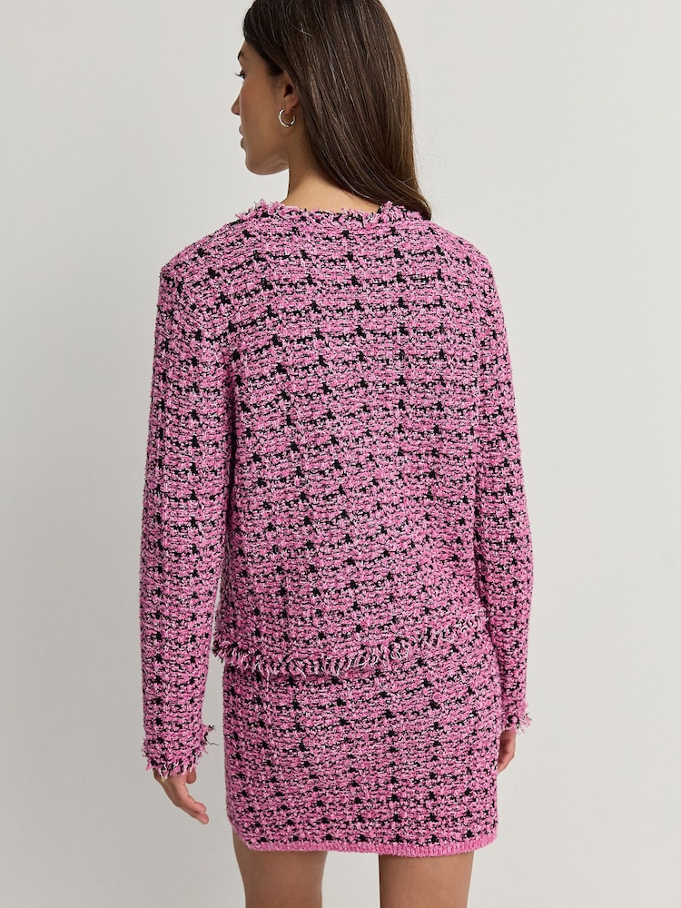 Rose - Cardigan coordonné en maille élégante - Image 4 of 8