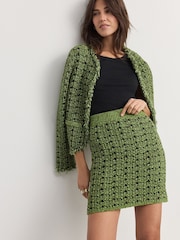 Green Lime Co-ord Smart Knitted Cardigan - Image 2 of 8
