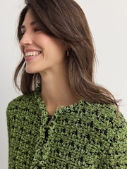 Green Lime Co-ord Smart Knitted Cardigan - Image 5 of 8