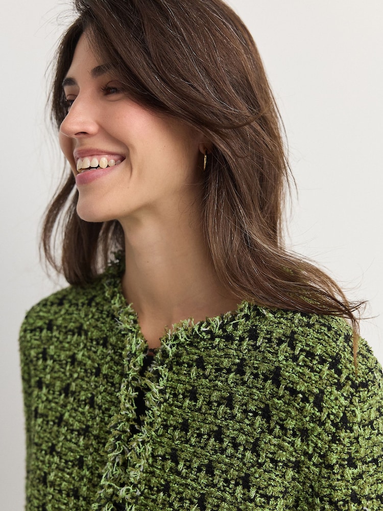 Vert citron vert - Cardigan coordonné en maille élégante - Image 5 of 8