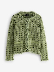 Green Lime Co-ord Smart Knitted Cardigan - Image 6 of 8