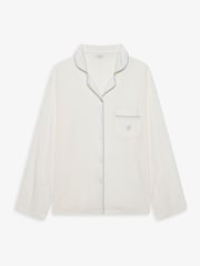 The Little Tailor Cream Soft Jersey LenzingTM EcoVeraTM Button Through Relaxed Pyjamas Set - Image 2 of 9