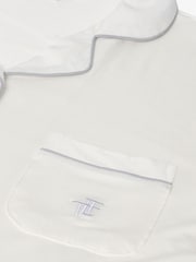 The Little Tailor Cream Soft Jersey LenzingTM EcoVeraTM Button Through Relaxed Pyjamas Set - Image 7 of 9