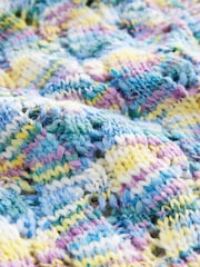 Blue Chambray Bright Spacedye Knitted Cardigan with Wool - Image 3 of 7