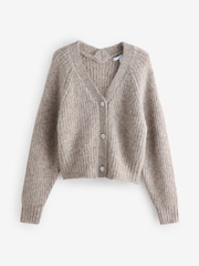 Cârtiță - Gem Button Chunky Knitted Cardigan with Wool - Image 1 of 7
