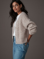 Cârtiță - Gem Button Chunky Knitted Cardigan with Wool - Image 4 of 7
