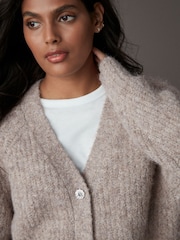 Cârtiță - Gem Button Chunky Knitted Cardigan with Wool - Image 5 of 7