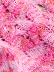Pink Bright Spacedye Knitted Cardigan with Wool - Image 6 of 6