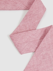 Reiss Soft Pink Melange Azzurro Melange Silk Tie - Image 2 of 4