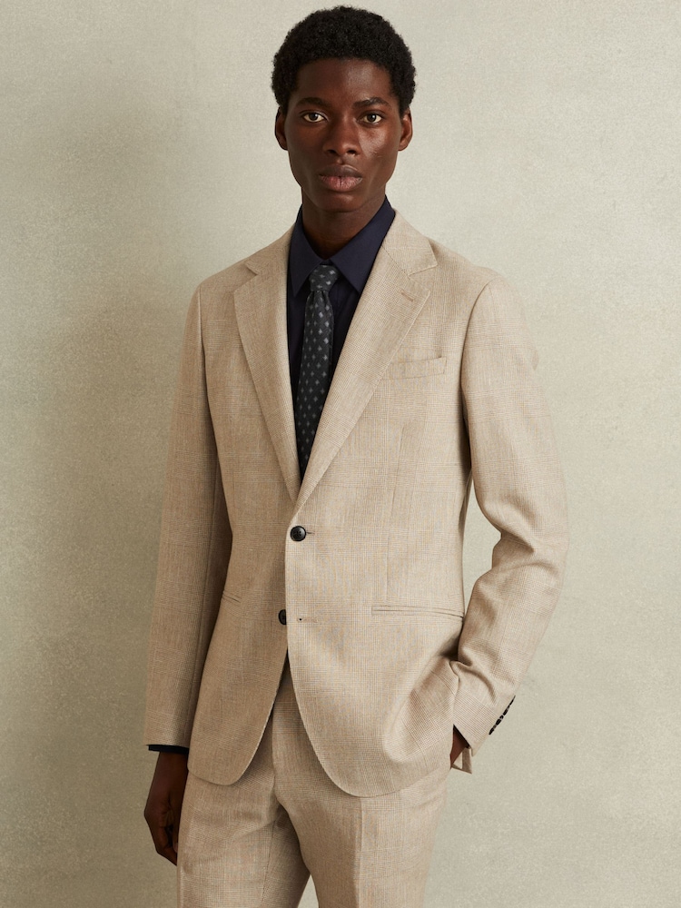 Reiss Charcoal Rimini Wool-Silk Foulard Textured Tie - Image 2 of 5