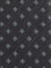 Reiss Charcoal Rimini Wool-Silk Foulard Textured Tie - Image 5 of 5