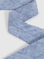 Reiss Soft Blue Melange Azzurro Melange Silk Tie - Image 3 of 5