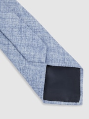 Reiss Soft Blue Melange Azzurro Melange Silk Tie - Image 4 of 5