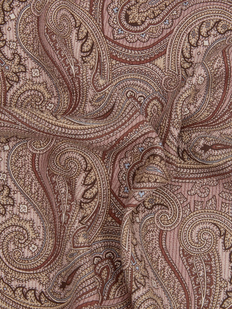 Reiss Dusty Pink Sansone Reversible Silk Pocket Square - Image 5 of 5