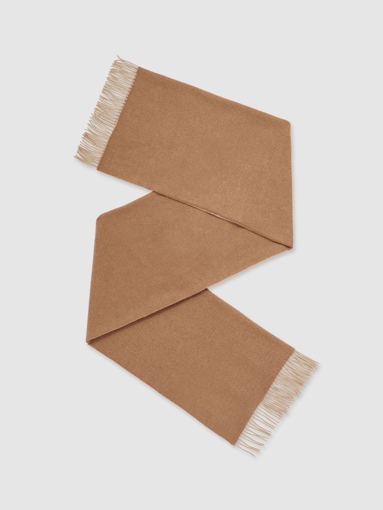 Reiss Biscuit Picton Wool-Cashmere Scarf - Image 1 of 5