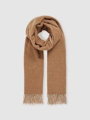 Reiss Biscuit Picton Wool-Cashmere Scarf - Image 3 of 5