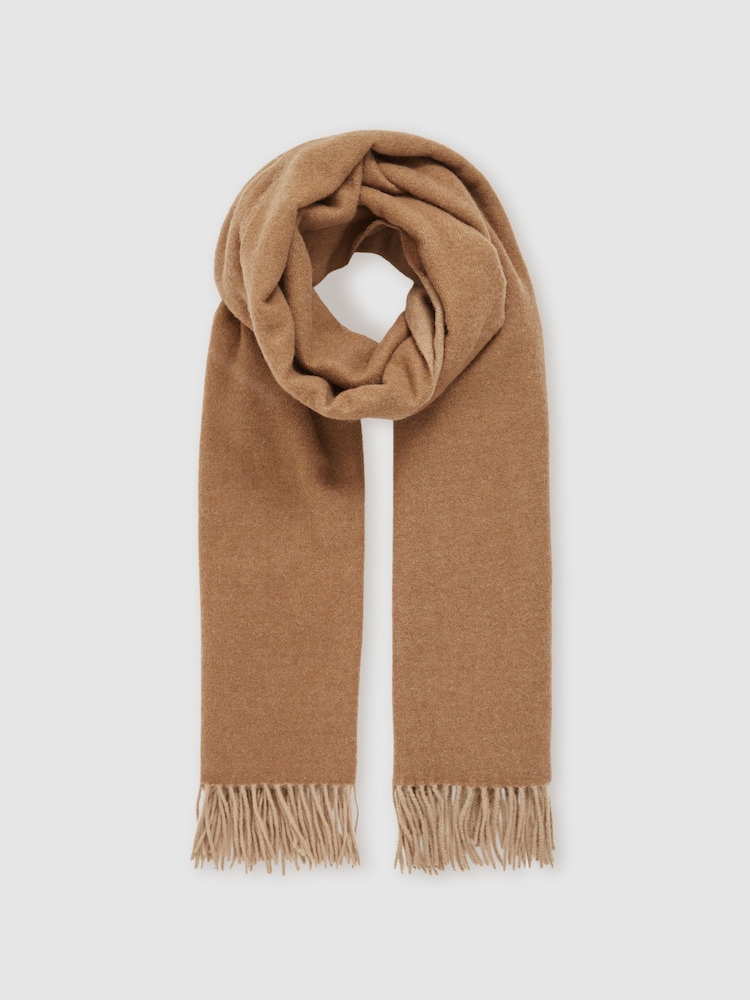 Reiss Biscuit Picton Wool-Cashmere Scarf - Image 3 of 5