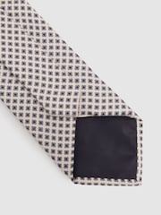 Reiss Ivory Albergo Silk Floral Tie - Image 4 of 5