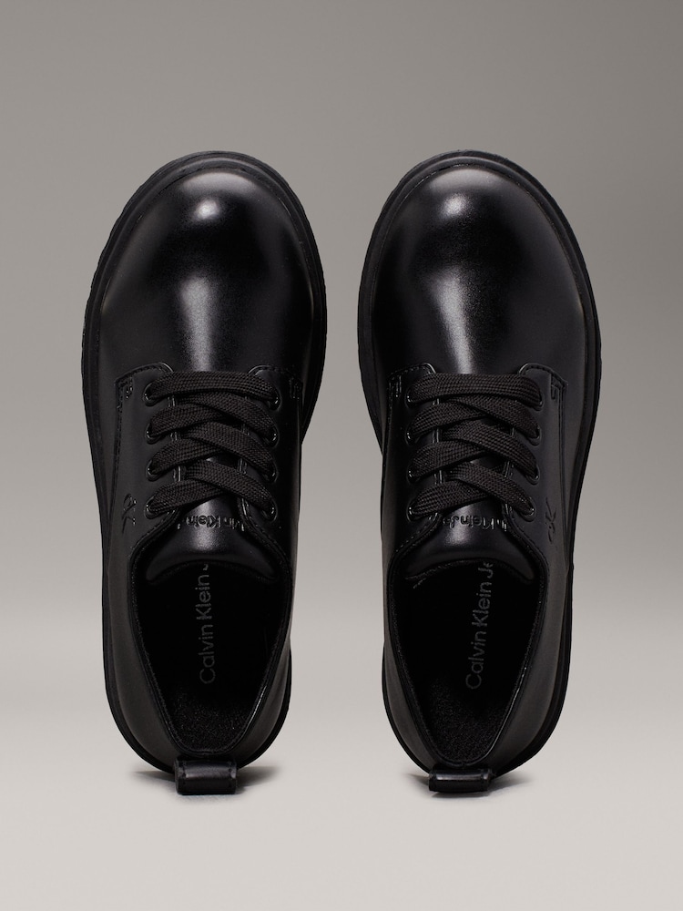 Calvin Klein Black Low Cut Lace-Up Shoes - Image 5 of 7
