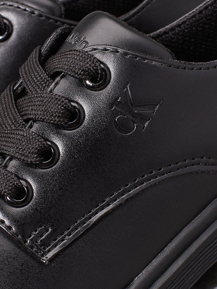 Calvin Klein Black Low Cut Lace-Up Shoes - Image 7 of 7