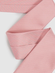 Reiss Dark Pink Ceremony Textured Silk Blend Tie - Image 3 of 5