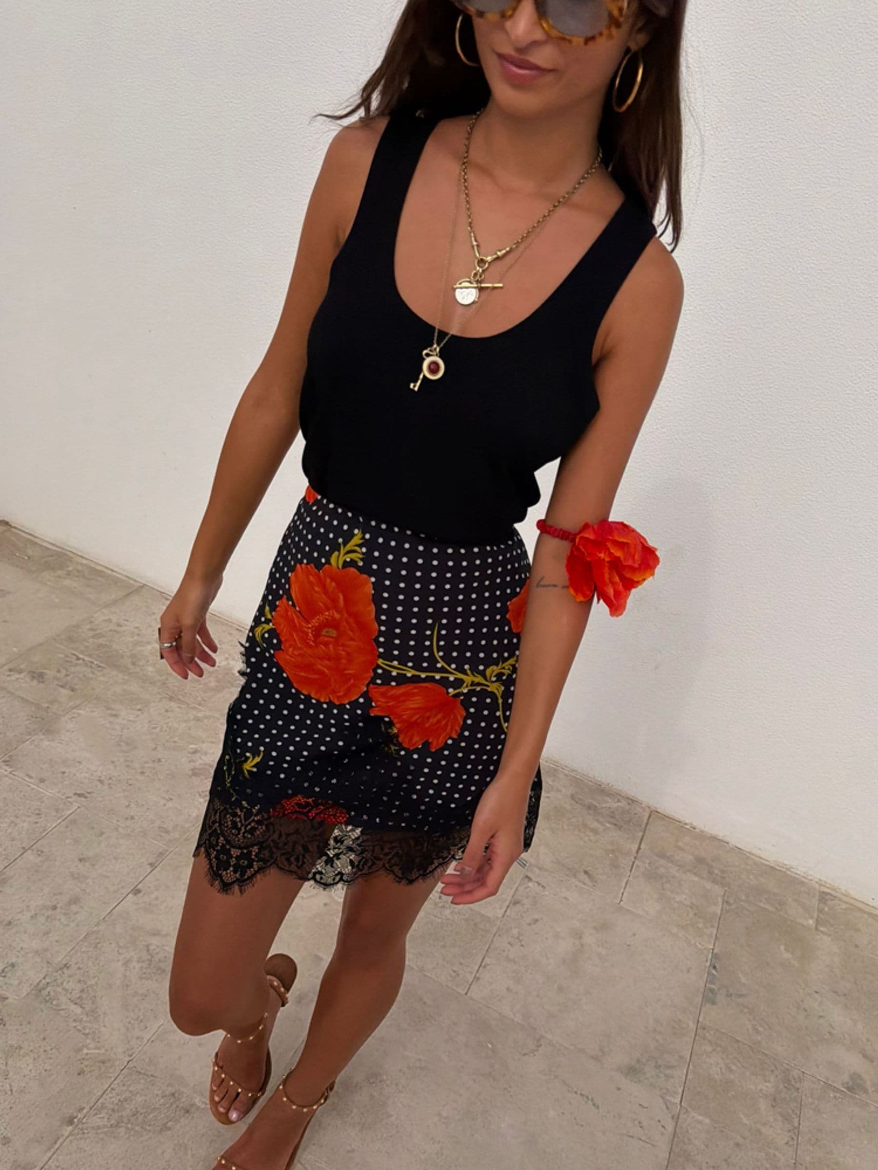 Buy Never Fully Dressed Black Poppy Polka Dot Mini Maeva Skirt