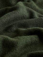 Зеленый хаки - Smart Button Up Knitted Jumper Dress with Wool - Image 5 of 6