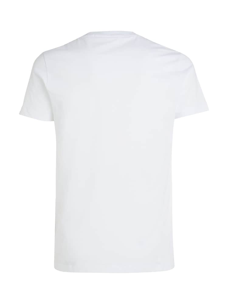 Calvin Klein White 100% Cotton Logo Slim T-Shirt - Image 2 of 3