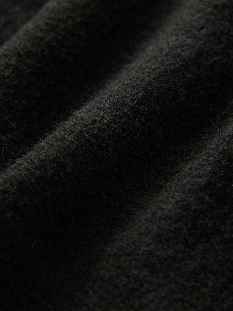 Schwarz - Layered Long Sleeve Collared Gold Detailed Button Jumper with Wool and 100% Cotton Shirt - Bild 6 von 6 Schwarz - Layered Long Sleeve Collared Gold Detailed Button Jumper with Wool and 100% Cotton Shirt - Bild 6 von 6