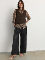 Brown Neutral Knitted Tank - Image 2 of 8