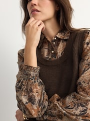 Brown Neutral Knitted Tank - Image 4 of 8