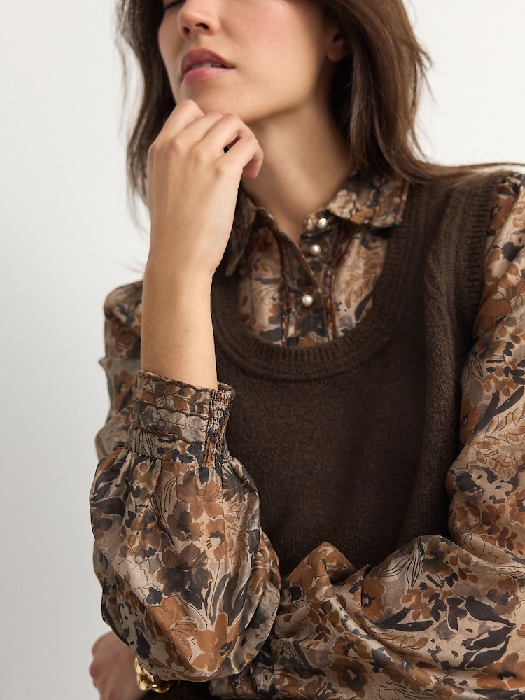 Brown Neutral Knitted Tank - Image 4 of 8