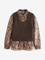 Brown Neutral Knitted Tank - Image 8 of 8