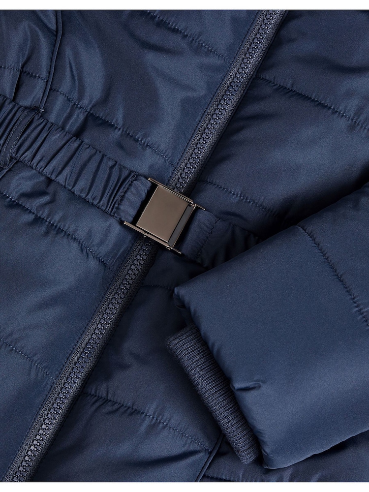 Monsoon Blue Belted Ruffle Coat - Image 3 of 3