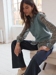 Blue Chambray Knitted Tank - Image 2 of 7